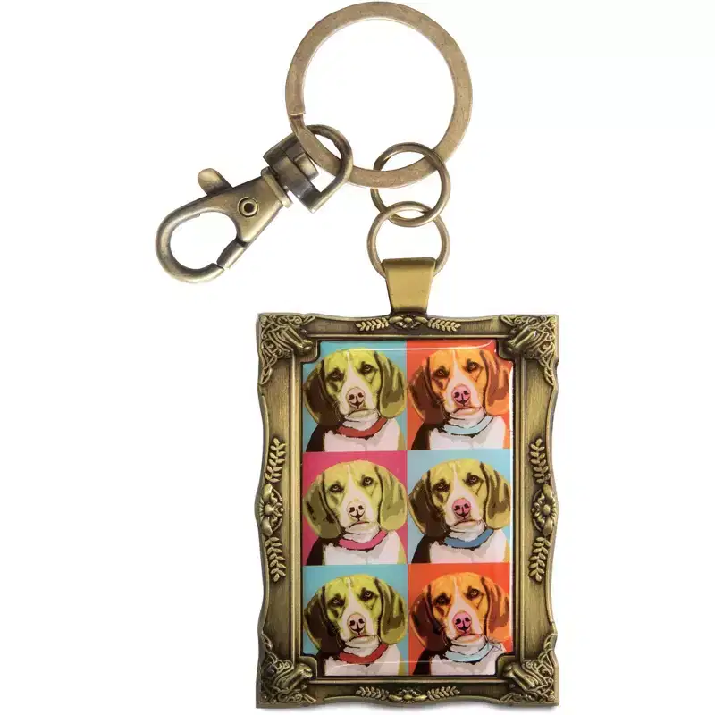 Pavilion Gift Company - Beagle - Woofhol - 2 x 2.75 Keychain - Bag Accessories