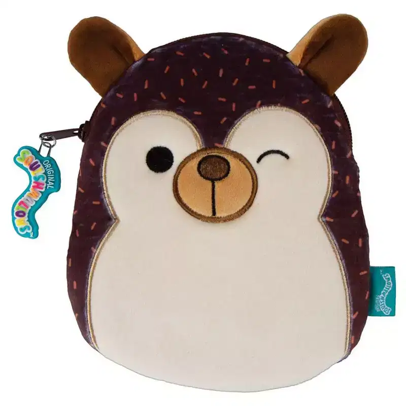 Squishmallows Hans the Hedgehog 8 Inch Zippered Plush Storage Pouch
