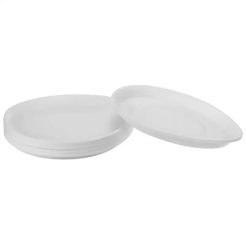 Unique Bargains Plastic Round Home Decor Plant Saucers for Garden Potted 8 Pcs