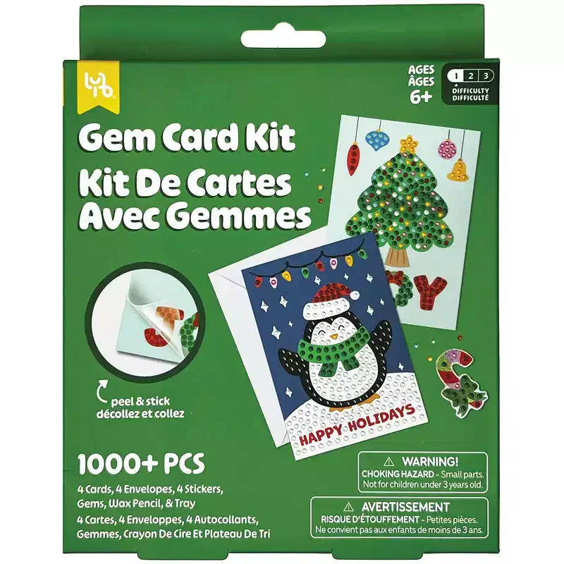 Little Yellow Bicycle: Gem Card Kit - Holiday - DIY Sparking Peel-Stick Craft