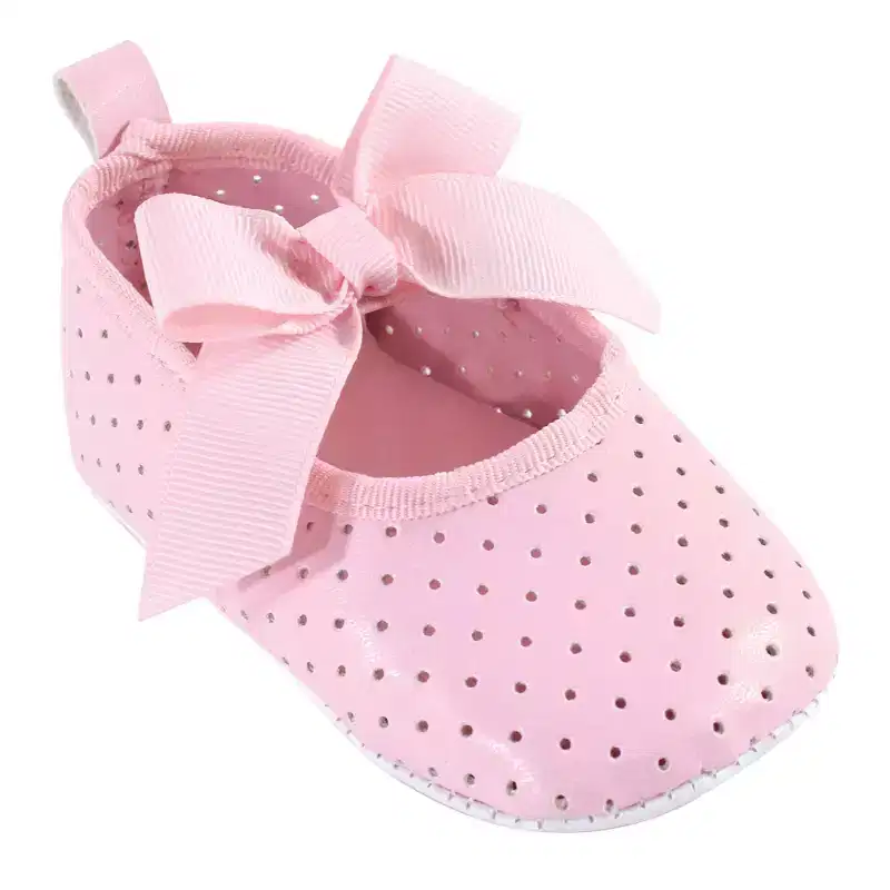 Luvable Friends Baby Girls Crib Shoes, Light Pink