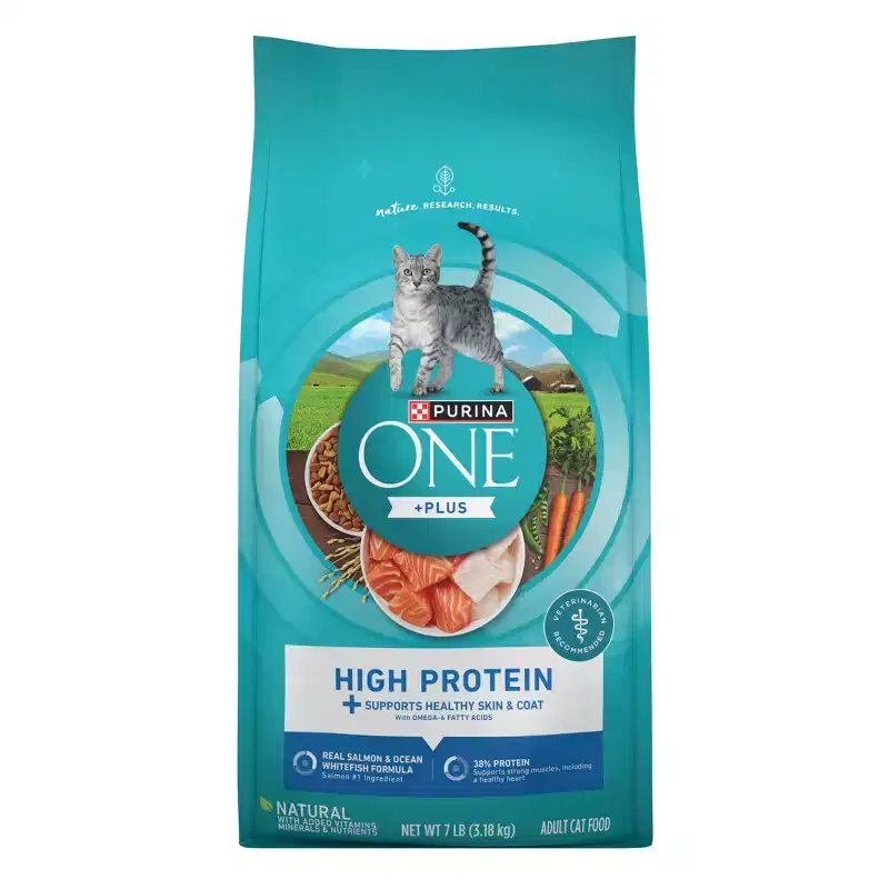 Purina ONE High Protein Salmon and Fish Flavor Dry Cat Food - 7lbs