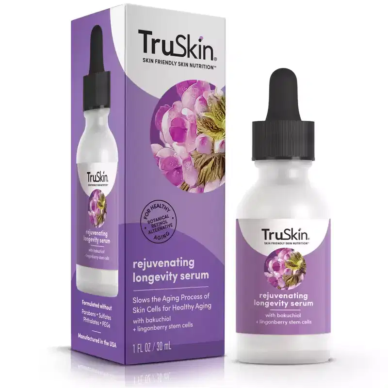 TruSkin Rejuvenating Longevity Serum with Bakuchiol and Lingonberry Stem Cells - 1 fl oz: Sensitive Skin, Unscented