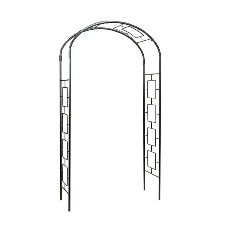 Achla Designs 100" Wrought-Iron Garden Arbor: Outdoor Archway, 8'4" Tall, Yard Entryway Decor