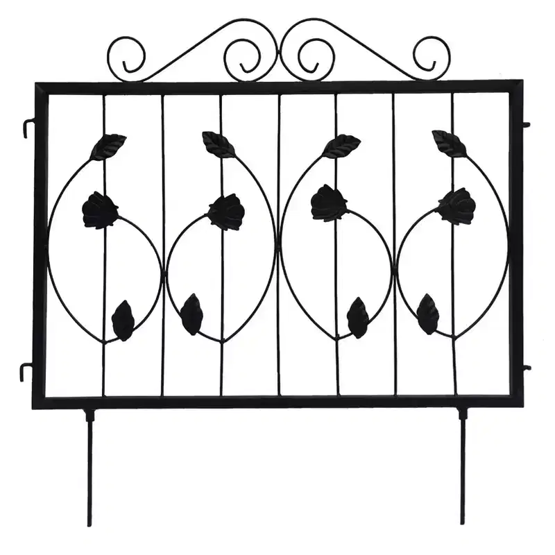 Decorative Garden Fence Panels, Metal Fencing for Yard, Wire Borders for Dogs and Rabbits, Animal Barrier Fence, Patio Flower Bed Edging