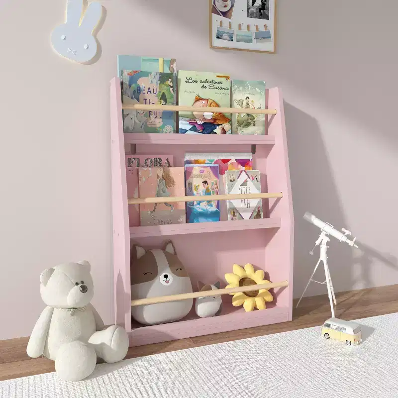 3-Tier Kids Bookshelf &ndash; Pink