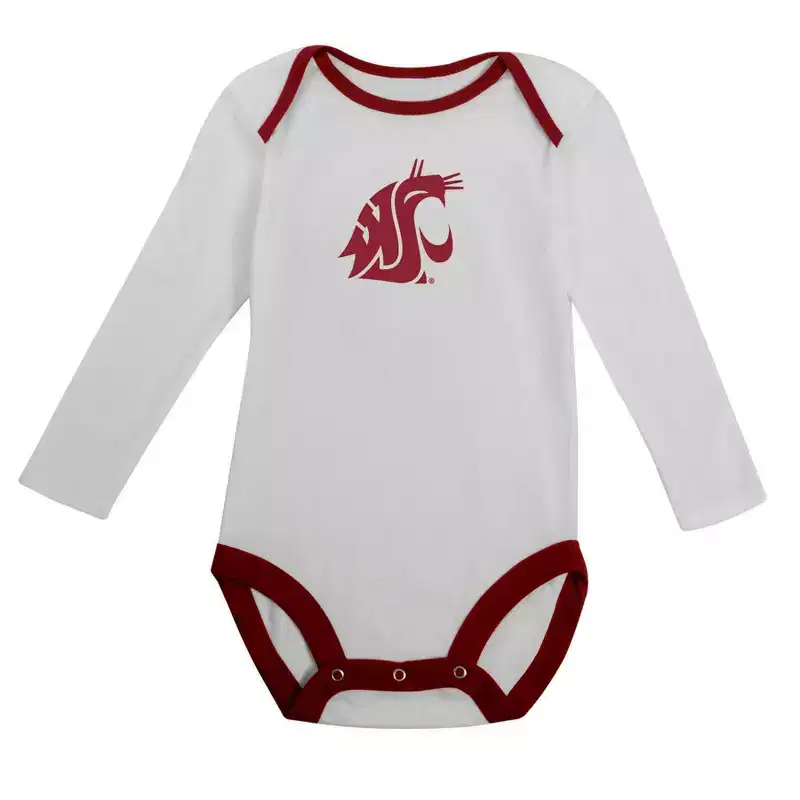 NCAA Washington State Cougars Infant Boys' 2pk Long Sleeve Bodysuit