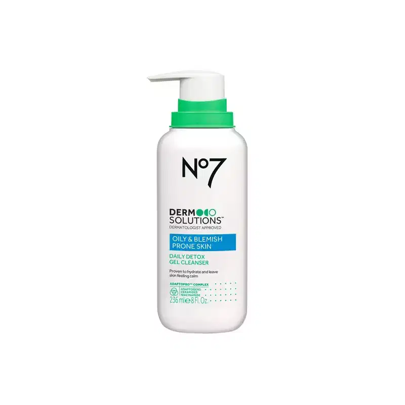 No7 Derm Solutions Daily Detox Gel Facial Cleanser - Oily and Blemish Prone Skin - 8 fl oz: Alcohol-Free
