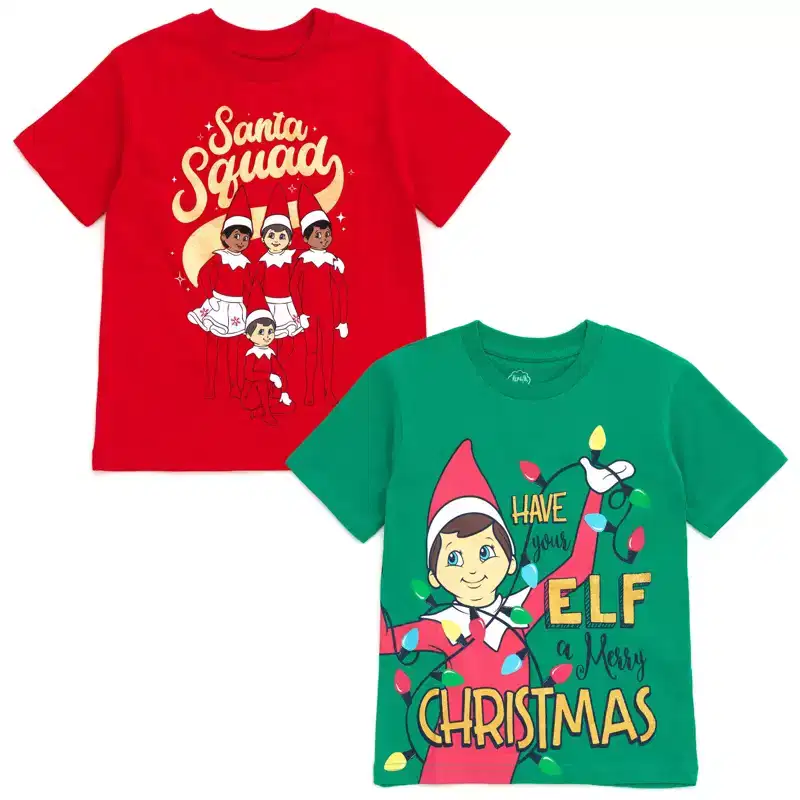 The Elf on the Shelf Christmas 2 Pack T-Shirts Toddler to Big Kid