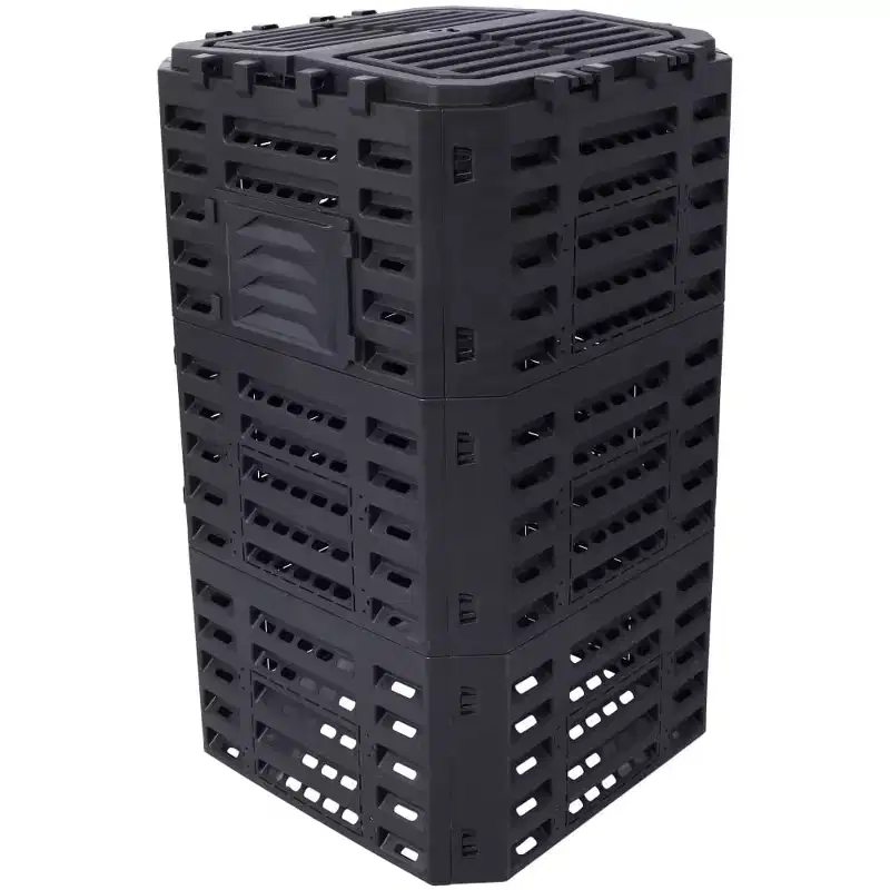 Garden Composter Bin 90/132 Gallon, Recycled Plastic Outdoor Compost Bin, Easy Setup Fast Compost Maker