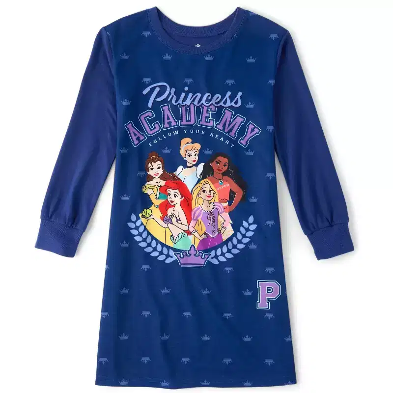 The Children's Place Girls Long Sleeve Disney Princess Academy Nightgown