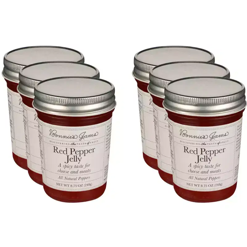 Bonnie's Jams Red Pepper Jelly - Case of 6 - 8.75 oz