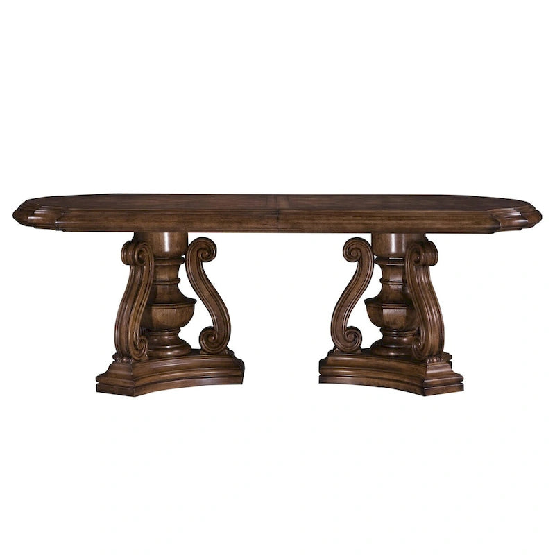 Double Pedestal Dining Table - 46"W x 30"H x 118"D