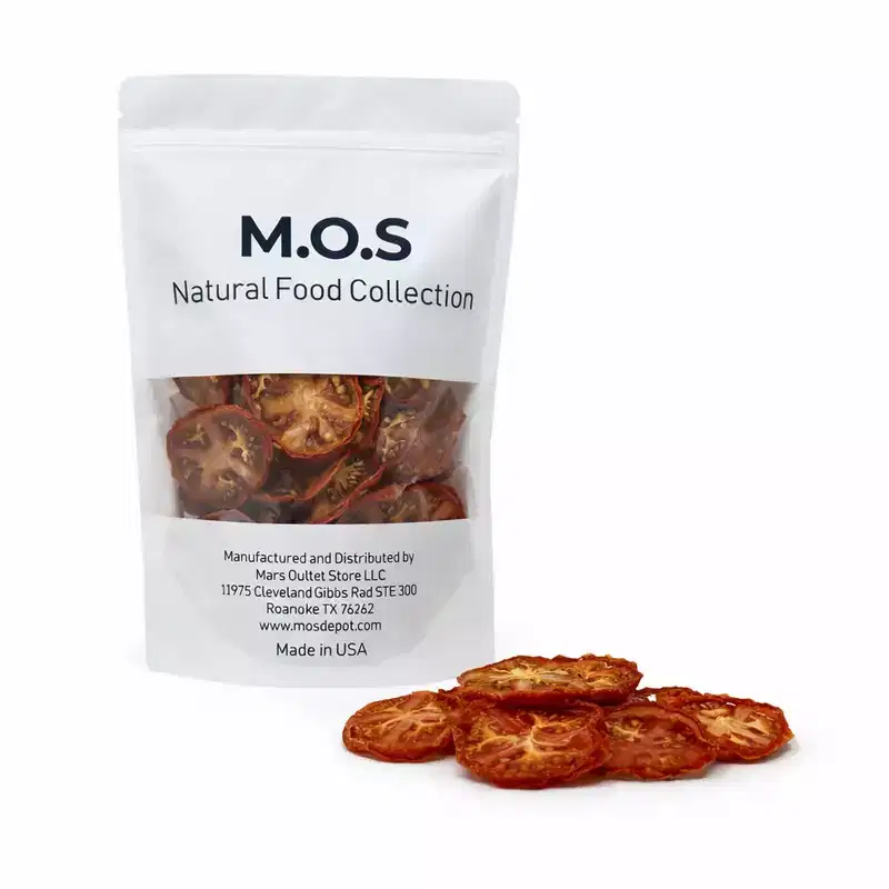 Dried Tomato Slices 3 oz Fully Dehydrated Crunchy Round Cut Tomatoes Cooking Garnish Snack Made in USA