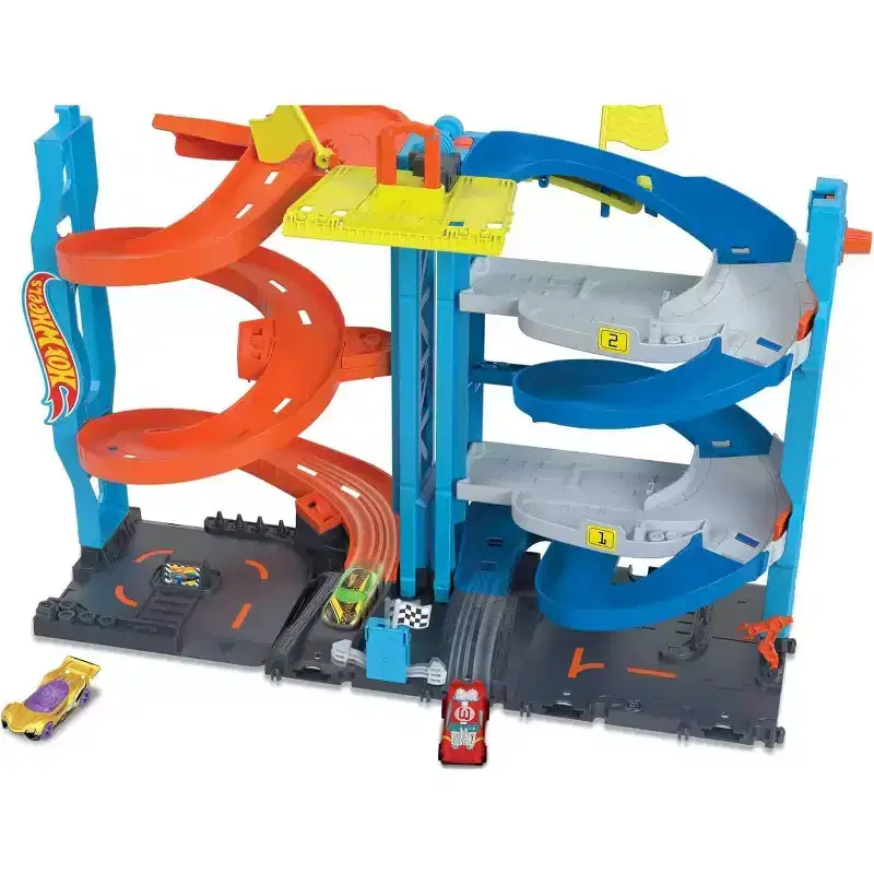 Hot Wheels City Toy Car Track Set Transforming Race Tower Single to Dual Mode Racing