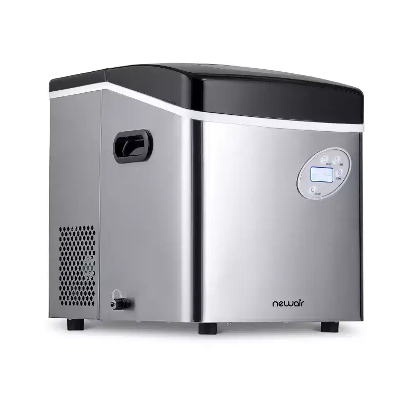 Newair Countertop Ice Maker. Bullet Ice, 50 lbs/day - Stainless Steel