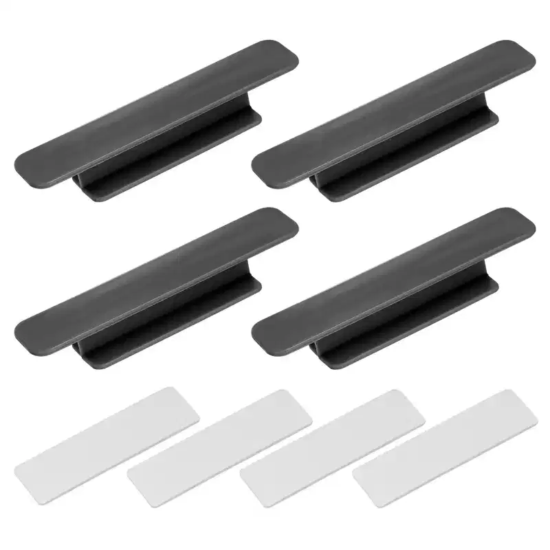 Unique Bargains Plastic Self-Adhesive Drawer Wardrobe Sliding Door Pulls