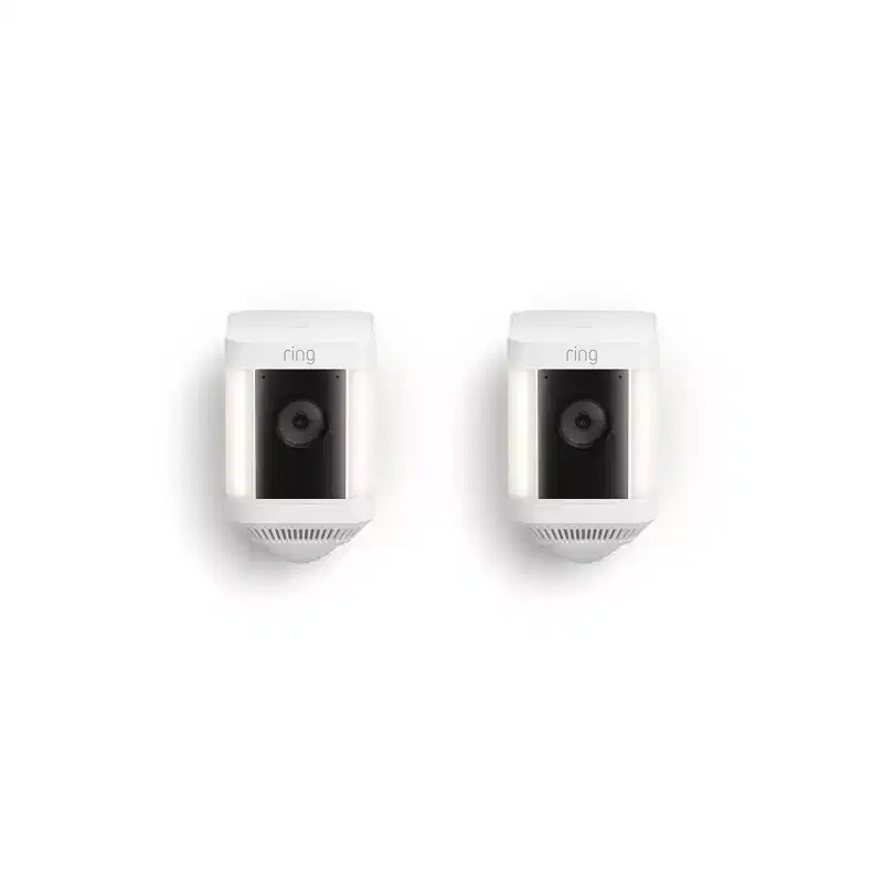 Ring 1080p 2pk Spotlight Cam Plus Security Camera - Battery- White