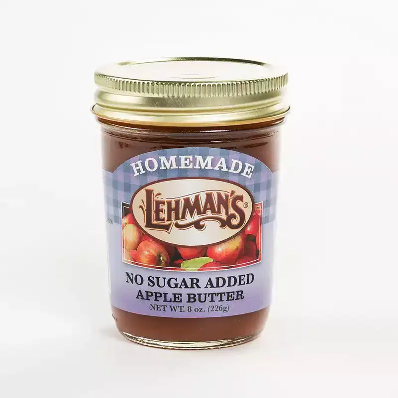 Lehman's No Sugar Added Jams and Fruit Butters, All Natural Homemade, No Preservatives, 8 Ounce Jar