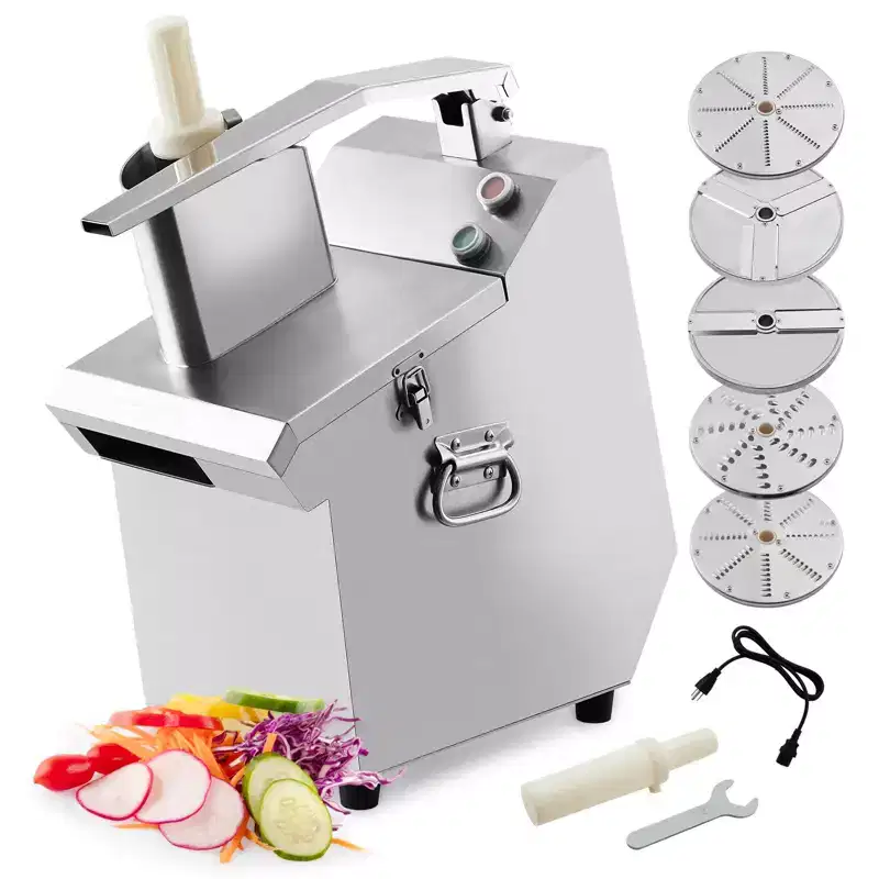 Commercial Multifunctional Slicer, Electric Vegetable Cutter Machine with Stainless Steel Blades