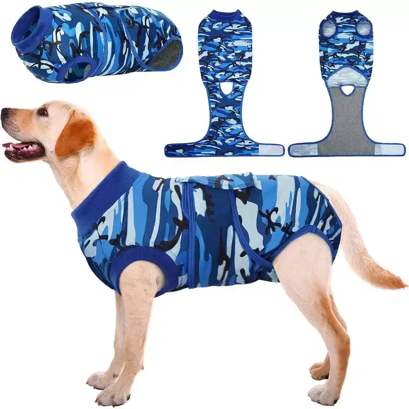 Kuoser Recovery Suit for Dogs Cats After Surgery, Professional Pet Recovery Shirt Dog Abdominal Wounds Bandages