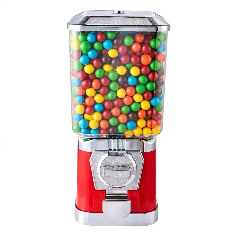 17 H Gumball Machine Vending Coin Bank Vintage Candy Dispenser Pc Red Heavy Duty