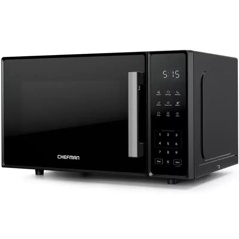 Chefman Countertop Microwave Oven 1.1 Cu. Ft., 1000 Watts with 6 Presets and 10 Power Levels - Black