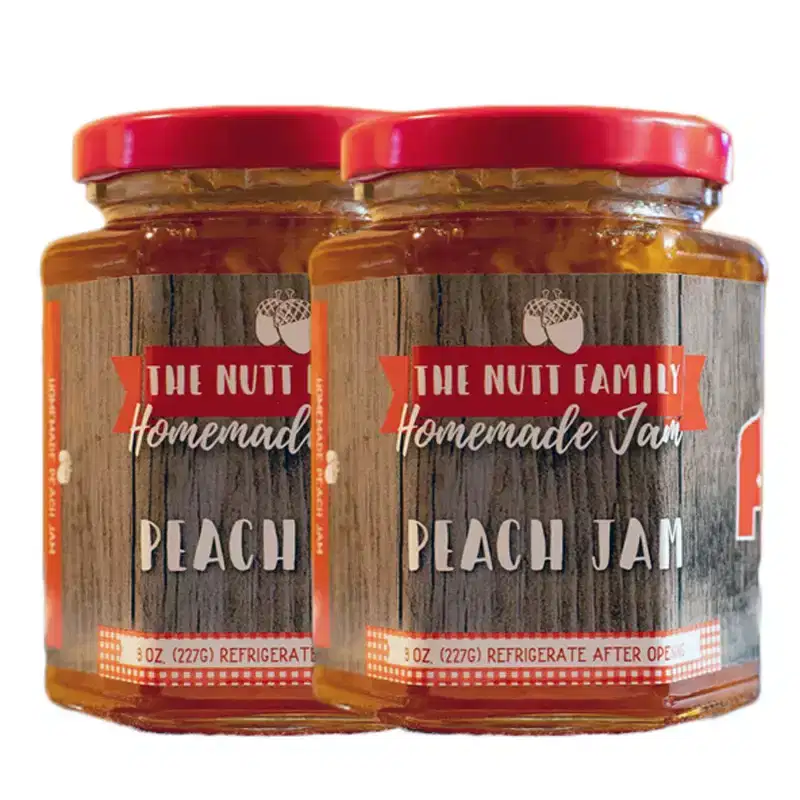 Nutt Family Jams & Jellies 9 oz Peach Jam - Pack of 2