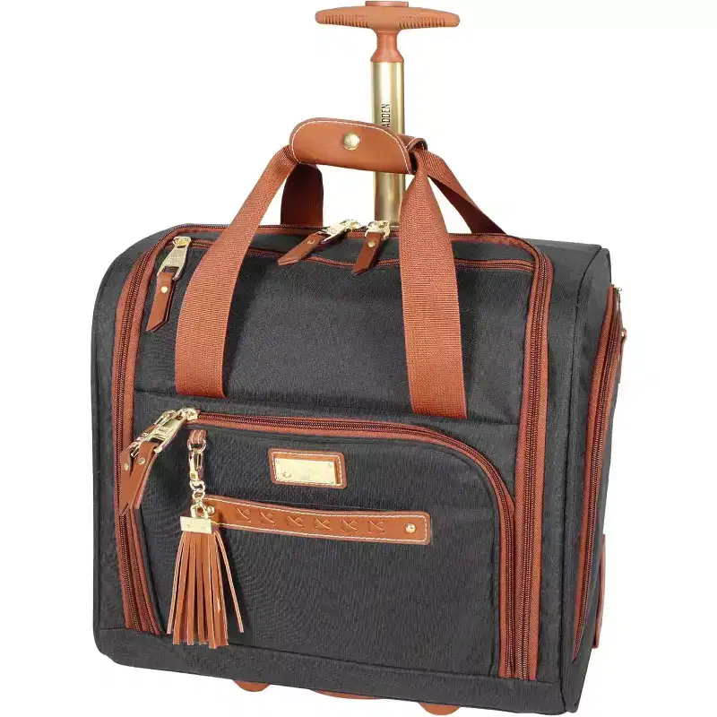 Steve Madden 15 Inch Under Seat Bag Carry on Suitcase with 2 Wheels