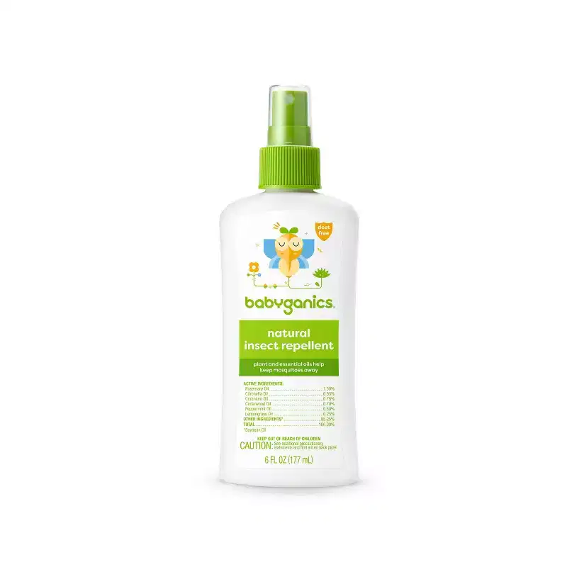Babyganics Insect Repellent - 6 fl oz Spray Bottle: DEET-Free, With Soybean Oil, Repels Mosquitoes & Gnats