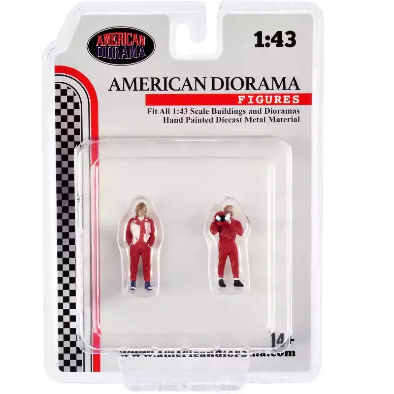 Racing Legends 70's Set of 2 Diecast Figures for 1/43 Scale Models by American Diorama