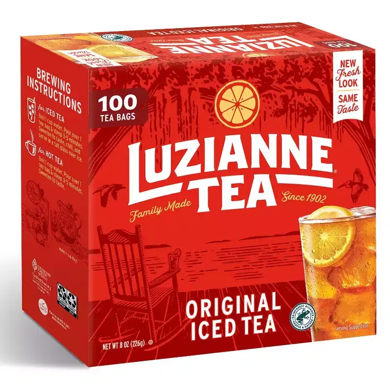 Luzianne Iced Tea Bags, Unsweetened, 400 Tea Bags (4 Boxes of 100 Count Pack), Specially Blended for Iced Tea
