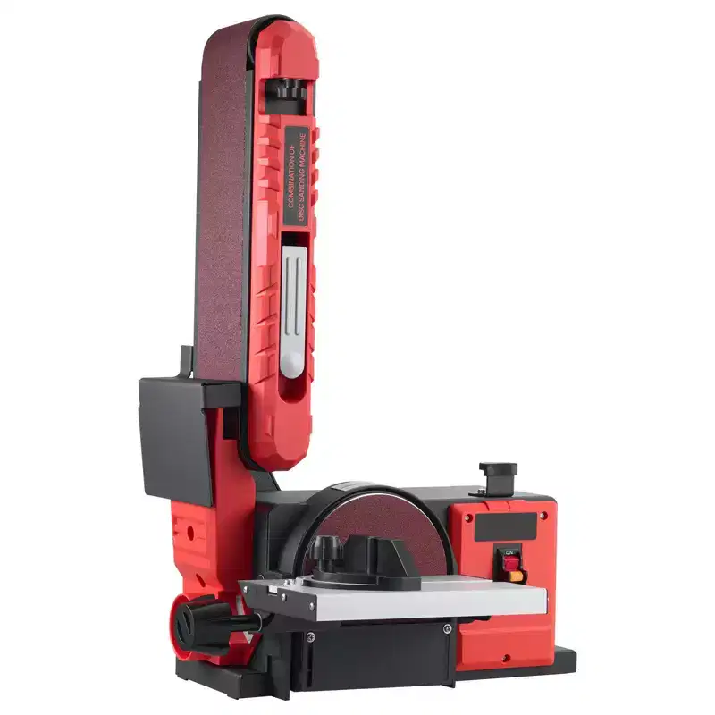 VEVOR 6 Disc Sander & 4 x 36 Belt Sander, 400W Belt Disc Sanders Combo with 0 - 45 Adjustable Worktable & Dust Collection Port, Red&Black