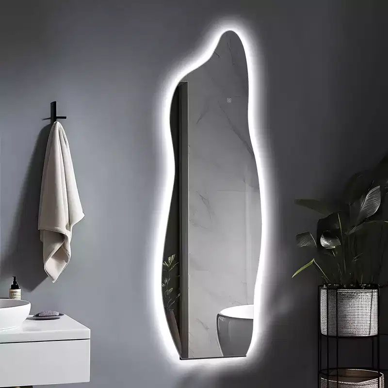Dovelina Modern Metal Framed Arched Full Length Mirror Free Standing Mirror Large Wall Mirror