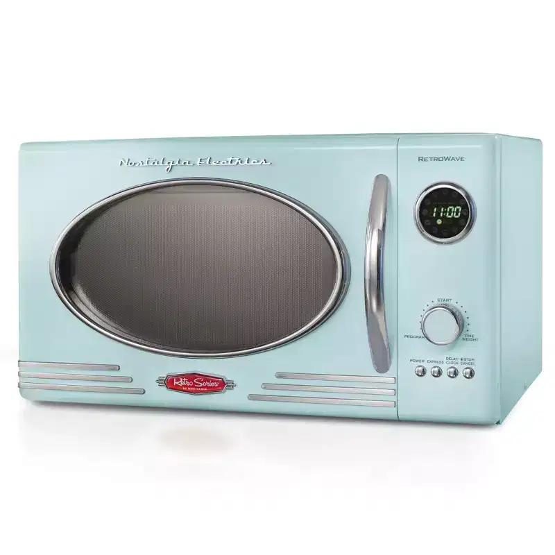 Nostalgia 0.9 Cu. Ft. 800-Watt Retro Microwave Oven