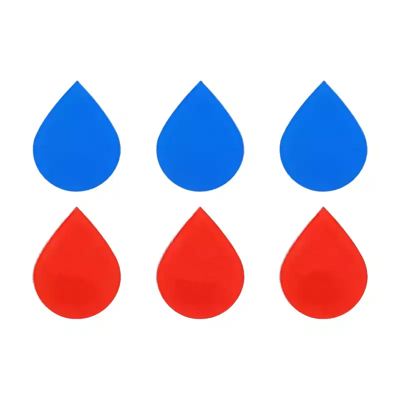Unique Bargains Waterproof Self-Adhesive Decor Home Business Hot and Cold Water Label