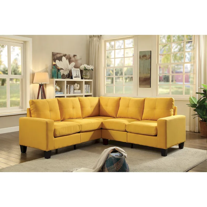 Twill Fabric Sofa with Pocket Coil Seating