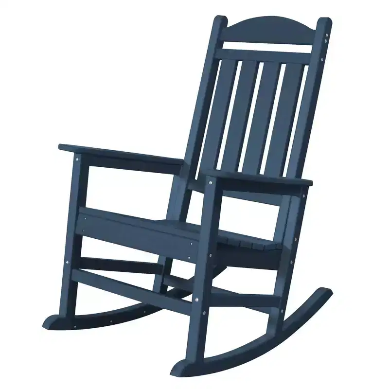 Trappers Peak Outdoor Rocking Chair Poly Lumber Grain, Steel Frame
