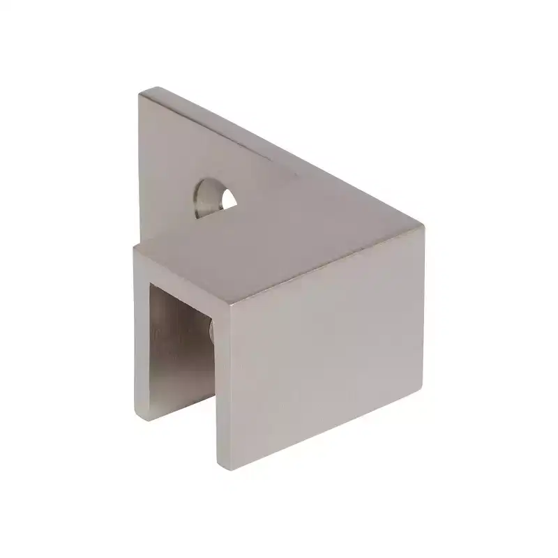Brixwell 22-265rbnk Shower Door Glass Sleeve Over Glass Clamps Right Hand Type Brushed Nickel Finish