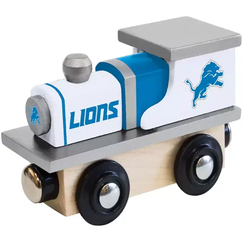 MasterPieces Officially Licensed NFL Detroit Lions Wooden Toy Train Engine For Kids