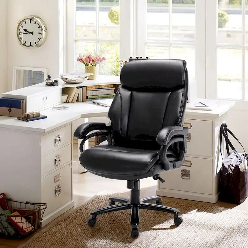 High Back Ergonomic Office Chair &ndash; Classic Brown / Classic Black / Diamond Black / Diamond Brown, S-Curve Lumbar, 400 lb Capacity, Seats 1