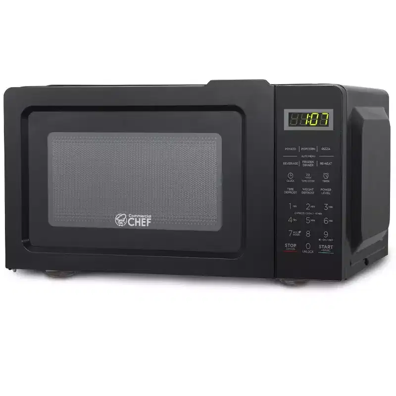 Commercial Chef 0.7 Cu. Ft. Countertop Microwave Oven, CHM770B, Black