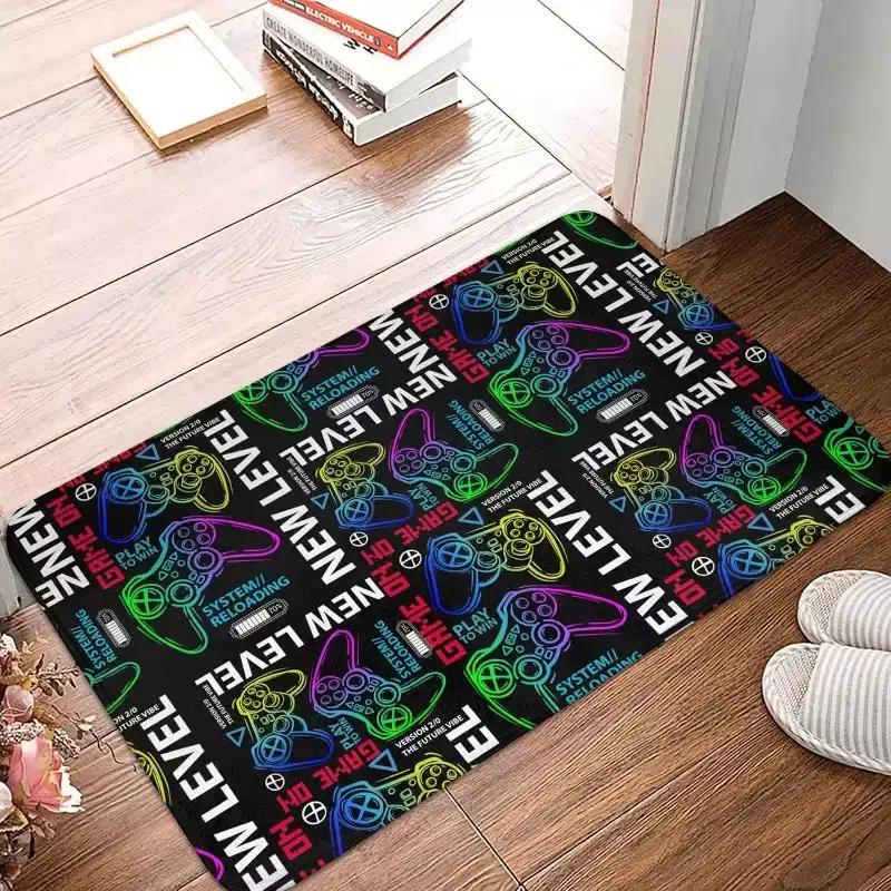 Lomsoe 1pc Game Console Print Doormat Indoor Front Door Mats Non-Slip Entryway Floor Mats Porch Outdoor Welcome Mat Bathroom Carpet Decor.