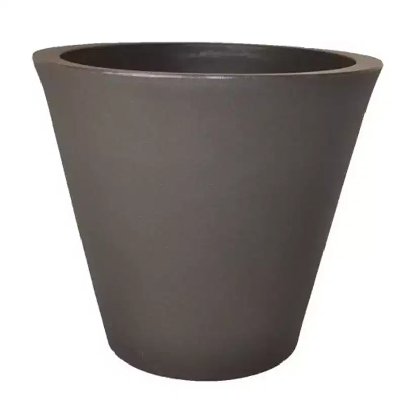 Tusco Products Cosmopolitan Round Garden Planter, Espresso, 16