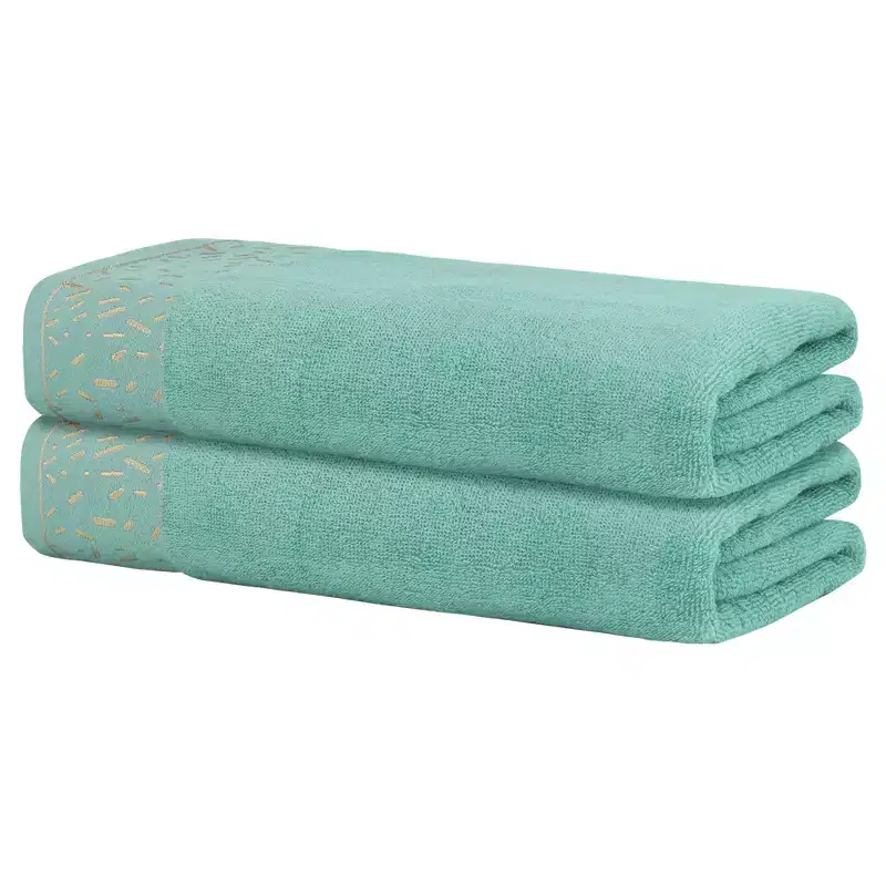 Unique Bargains Highly Absorbent Soft and Durable Bath Towels 28 x 56 2 Pcs