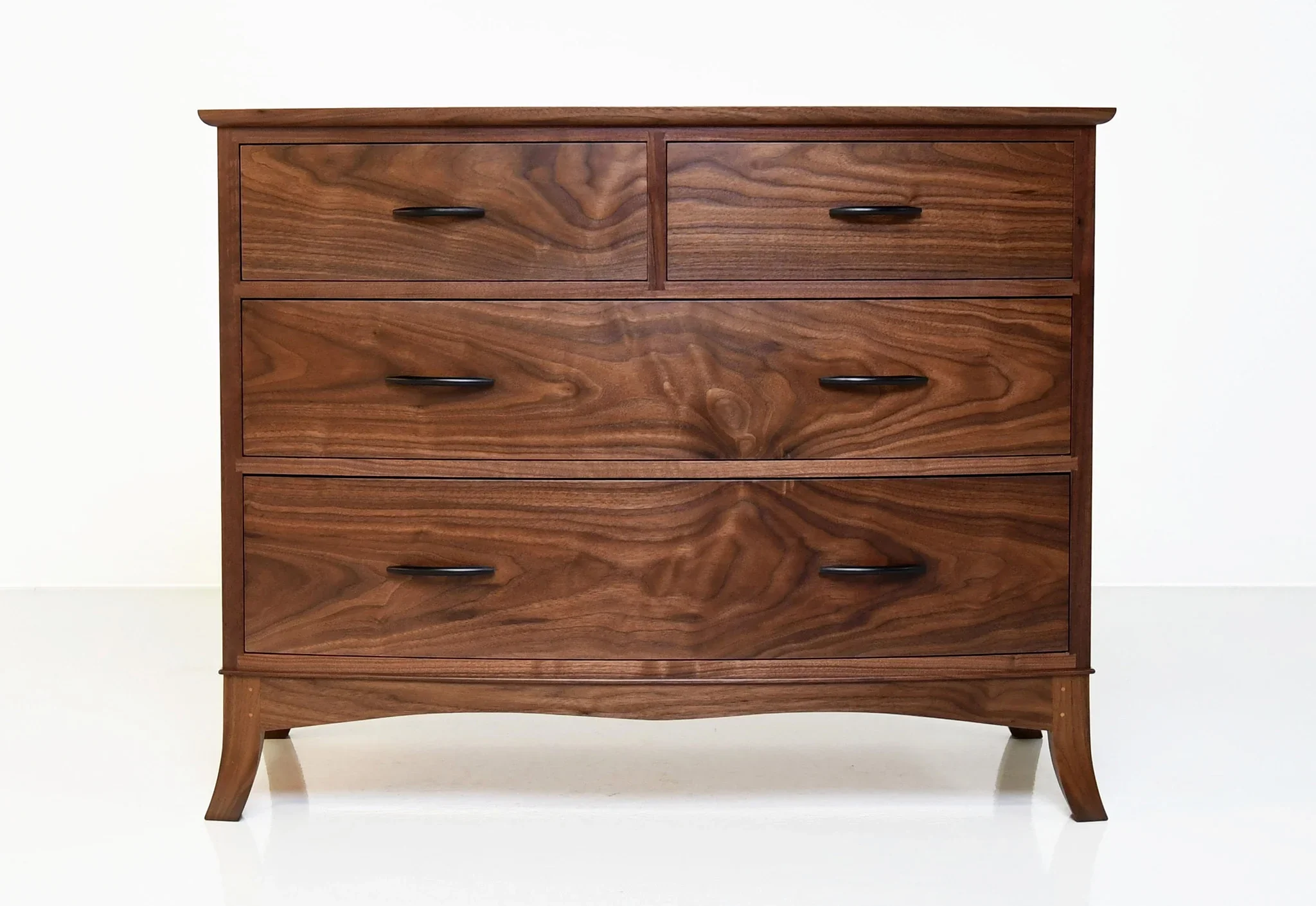Four Drawer Bureau - Inspired by a request for a curved adaptation of our standard bureau, the demonstrates the value