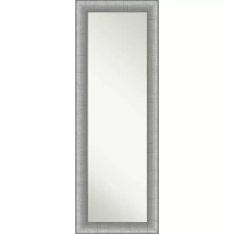 19" x 53" Non-Beveled Elegant Brushed Pewter Full Length on The Door Mirror
