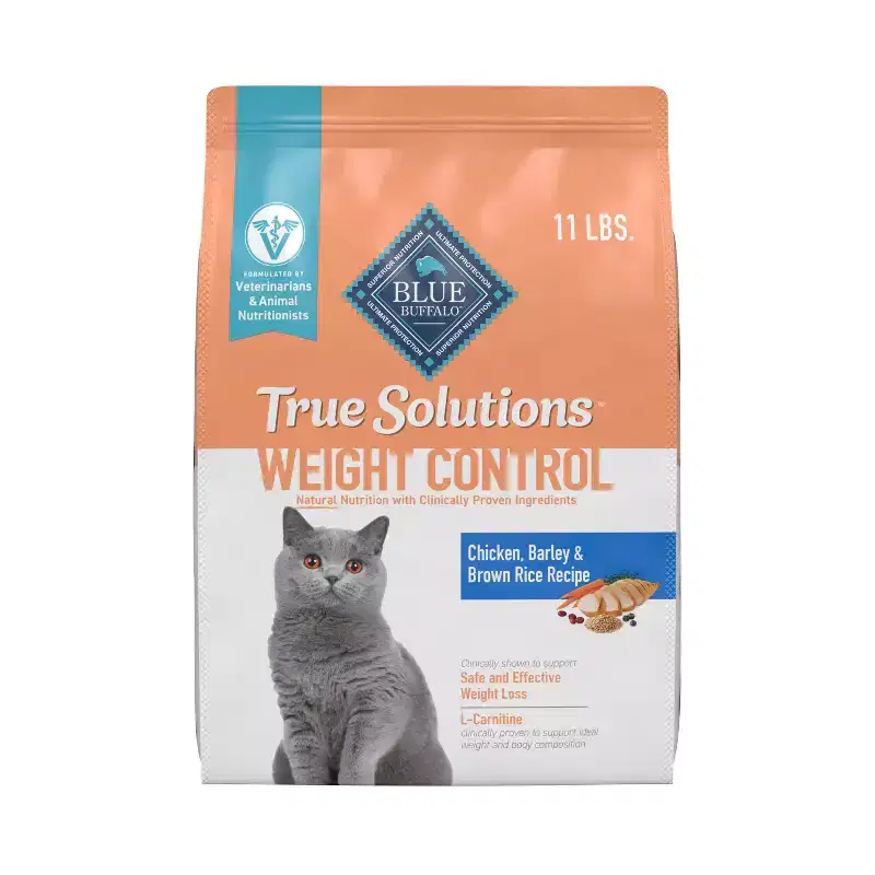 Blue Buffalo True Solutions Fit and Healthy Weight Control Chicken Flavor Adult Dry Cat Food - 11lb