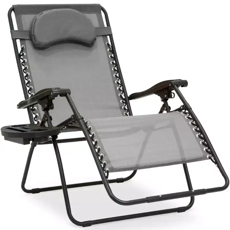 Best Choice Products Oversized Zero Gravity Chair, Folding Outdoor Patio Lounge Recliner w/ Cup Holder