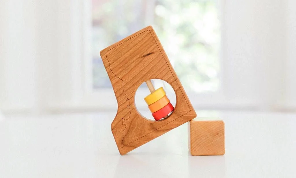 Washington DC Wooden Baby Rattle&trade;